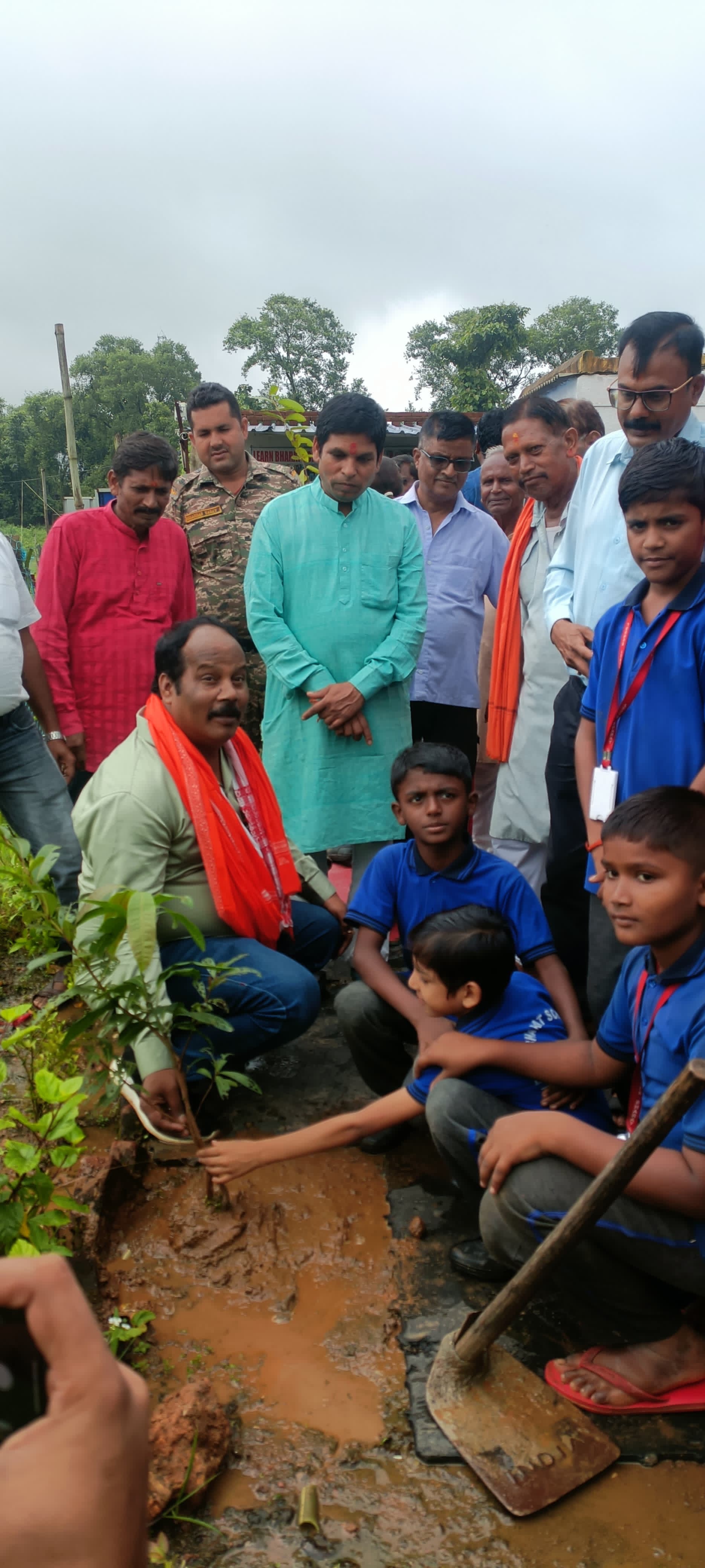 Student Planting Tree